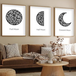 Wallity Huhu225 Cuadro Decorativo Multicolor de 3 Piezas (50 x 35 cm)